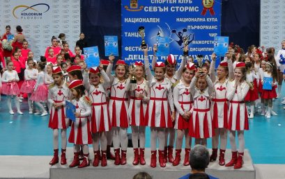 5 купи за спечелените първи места  за Мажоретен състав „Българче“, ОУ „Иван Вазов“