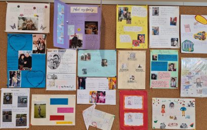 Третокласници работят върху проект „Моето семейство“